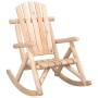 Silla mecedora de jardín madera maciza abeto 69x96x101 cm