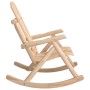 Silla mecedora de jardín madera maciza abeto 69x96x101 cm