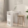 Mesa bar con estante almacenaje blanco brillo 102x50x103,5 cm | Foro24.es | Tu tienda online para hogar, jardín y más Foro24.es