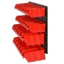 Set estantes taller 30 uds polipropileno rojo y negro 77x39 cm | Foro24.es | Tu tienda online para hogar, jardín y más Foro24.es
