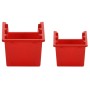 Set estantes taller 30 uds polipropileno rojo y negro 77x39 cm | Foro24.es | Tu tienda online para hogar, jardín y más Foro24.es