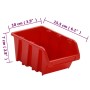 Set estantes taller 30 uds polipropileno rojo y negro 77x39 cm | Foro24.es | Tu tienda online para hogar, jardín y más Foro24.es