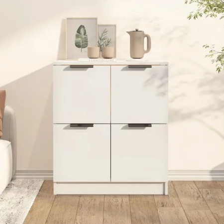 Weißes Sperrholz-Sideboard 60x30x70 cm von vidaXL, Sideboards - Ref: Foro24-811097, Preis: 65,78 €, Rabatt: %
