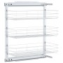 Cesta de cocina extraíble 3 niveles plateada 47x25x56 cm | Foro24.es | Tu tienda online para hogar, jardín y más Foro24.es