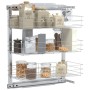 Cesta de cocina extraíble 3 niveles plateada 47x25x56 cm | Foro24.es | Tu tienda online para hogar, jardín y más Foro24.es