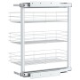 Cesta de cocina extraíble 3 niveles plateada 47x25x56 cm | Foro24.es | Tu tienda online para hogar, jardín y más Foro24.es