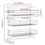 Cesta de cocina extraíble 3 niveles plateada 47x25x56 cm | Foro24.es | Tu tienda online para hogar, jardín y más Foro24.es