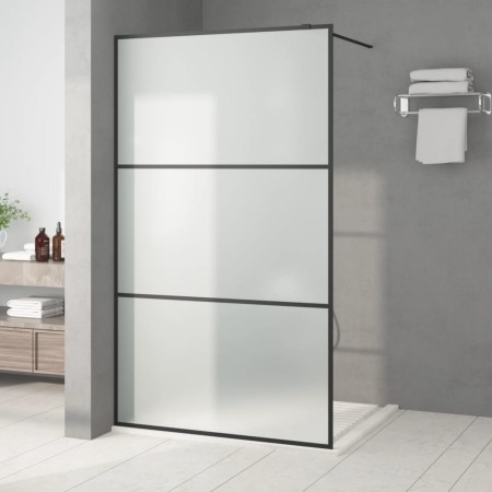 Mampara de ducha vidrio ESG esmerilado negro 115x195 cm by , Shower walls and screens - Ref: Foro24-152113, Price: 178,35 €, ...