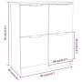 Weißes Sperrholz-Sideboard 60x30x70 cm von vidaXL, Sideboards - Ref: Foro24-811097, Preis: 65,78 €, Rabatt: %