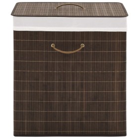 Cesto de la ropa de bambú rectangular marrón oscuro de , Cestas para ropa - Ref: Foro24-242726, Precio: 32,98 €, Descuento: %