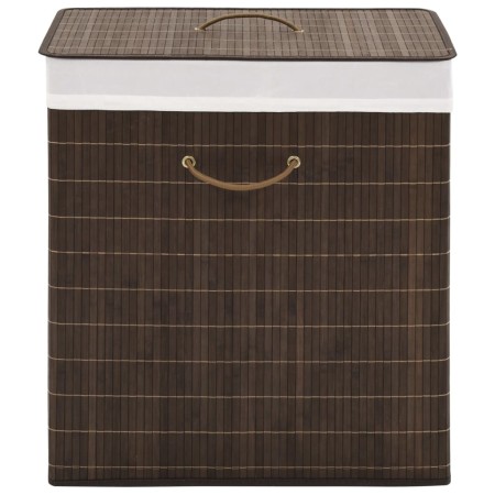 Cesto de la ropa de bambú rectangular marrón oscuro by , Laundry baskets - Ref: Foro24-242726, Price: 32,98 €, Discount: %