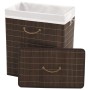Cesto de la ropa de bambú rectangular marrón oscuro by , Laundry baskets - Ref: Foro24-242726, Price: 32,98 €, Discount: %