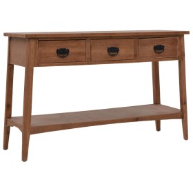 Mesa consola de madera de abeto maciza marrón 126x40x77,5 cm by , Side tables - Ref: Foro24-246122, Price: 272,63 €, Discount: %