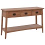 Mesa consola de madera de abeto maciza marrón 126x40x77,5 cm by , Side tables - Ref: Foro24-246122, Price: 272,63 €, Discount: %