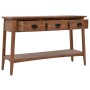 Mesa consola de madera de abeto maciza marrón 126x40x77,5 cm by , Side tables - Ref: Foro24-246122, Price: 272,63 €, Discount: %