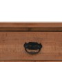 Mesa consola de madera de abeto maciza marrón 126x40x77,5 cm by , Side tables - Ref: Foro24-246122, Price: 272,63 €, Discount: %