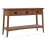 Mesa consola de madera de abeto maciza marrón 126x40x77,5 cm by , Side tables - Ref: Foro24-246122, Price: 272,63 €, Discount: %