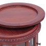 Armario vitrina de madera maciza de caoba marrón 50x50x76 cm by , Side tables - Ref: Foro24-283843, Price: 190,90 €, Discount: %
