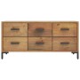 Armario de almacenaje madera maciza de pino marrón 110x30x45 cm von , Schließfächer und Lagerschränke - Ref: Foro24-349931, P...