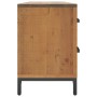 Armario de almacenaje madera maciza de pino marrón 110x30x45 cm von , Schließfächer und Lagerschränke - Ref: Foro24-349931, P...