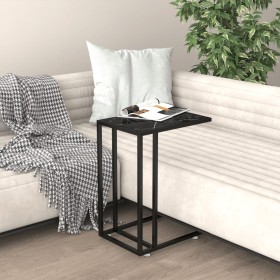 Mesita ordenador vidrio transparente negro mármol 50x35x65cm von , Seitentische - Ref: Foro24-331651, Preis: 44,19 €, Rabatt: %
