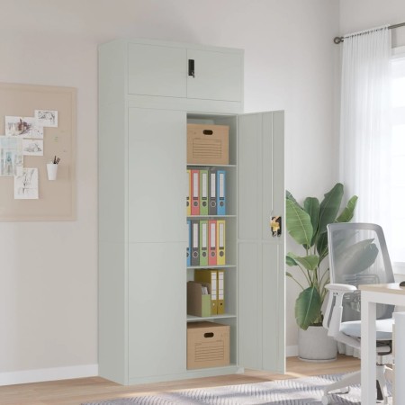 Armario archivador de acero gris claro 90x40x220 cm | Foro24.es | Tu tienda online para hogar, jardín y más Foro24.es
