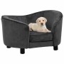 Sofá para perros felpa gris oscuro 69x49x40 cm de , Camas para perros - Ref: Foro24-171022, Precio: 119,79 €, Descuento: %