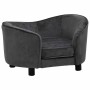 Sofá para perros felpa gris oscuro 69x49x40 cm de , Camas para perros - Ref: Foro24-171022, Precio: 119,79 €, Descuento: %