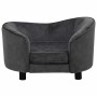 Sofá para perros felpa gris oscuro 69x49x40 cm de , Camas para perros - Ref: Foro24-171022, Precio: 119,79 €, Descuento: %