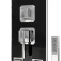 Black glass shower panel 18x45.5x130 cm by vidaXL, Jet nozzles for bathtubs and showers - Ref: Foro24-151418, Price: 166,80 €...