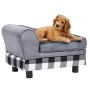 Sofá para perro gris felpa 57x34x36 cm de , Camas para perros - Ref: Foro24-170940, Precio: 73,43 €, Descuento: %