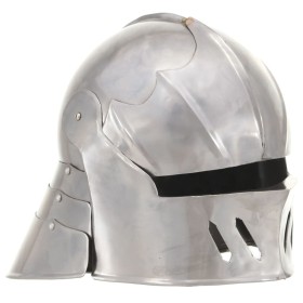 Réplica de casco de caballero medieval antiguo LARP acero plata de , Armas coleccionables - Ref: Foro24-286215, Precio: 83,47...