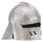 Réplica de casco de caballero medieval antiguo LARP acero plata de , Armas coleccionables - Ref: Foro24-286215, Precio: 83,47...