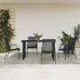 Juego de comedor para jardín 5 piezas acero y textilene negro de , Conjuntos de jardín - Ref: Foro24-3200692, Precio: 226,72 ...
