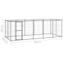 Perrera de exterior de acero con techo 12,1 m² by , Dog kennels and fences - Ref: Foro24-3082294, Price: 490,74 €, Discount: %