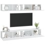 Muebles de TV 4 piezas blanco 100x30x30 cm de , Muebles TV - Ref: Foro24-3114190, Precio: 272,02 €, Descuento: %
