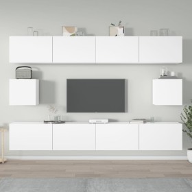 Set de muebles para TV 6 piezas madera contrachapada blanco de , Muebles TV - Ref: Foro24-3114366, Precio: 301,54 €, Descuent...