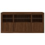 Aparador con luces LED roble marrón 142,5x37x67 cm by , Sideboards - Ref: Foro24-3209071, Price: 173,04 €, Discount: %