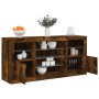 Aparador con luces LED roble ahumado 142,5x37x67 cm by , Sideboards - Ref: Foro24-3209090, Price: 165,84 €, Discount: %