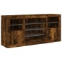 Aparador con luces LED roble ahumado 142,5x37x67 cm by , Sideboards - Ref: Foro24-3209090, Price: 165,84 €, Discount: %