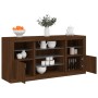 Aparador con luces LED roble marrón 142,5x37x67 cm by , Sideboards - Ref: Foro24-3209092, Price: 167,40 €, Discount: %