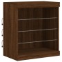 Aparador con luces LED roble marrón 142,5x37x67 cm by , Sideboards - Ref: Foro24-3209092, Price: 167,40 €, Discount: %