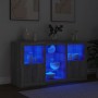 Aparador con luces LED gris Sonoma 123x37x67 cm by , Sideboards - Ref: Foro24-3209084, Price: 153,80 €, Discount: %