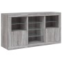 Aparador con luces LED gris Sonoma 123x37x67 cm by , Sideboards - Ref: Foro24-3209084, Price: 153,80 €, Discount: %