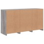 Aparador con luces LED gris Sonoma 123x37x67 cm by , Sideboards - Ref: Foro24-3209084, Price: 153,80 €, Discount: %