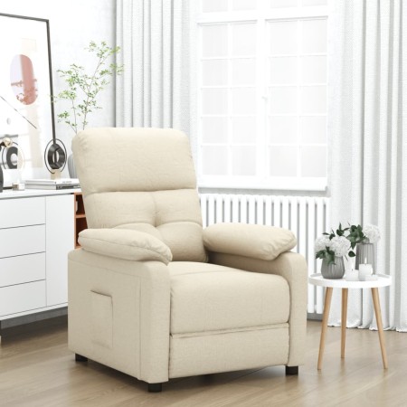 Sillón reclinable de tela crema by , Armchairs - Ref: Foro24-348284, Price: 199,84 €, Discount: %