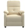 Sillón reclinable de tela crema by , Armchairs - Ref: Foro24-348284, Price: 199,84 €, Discount: %