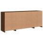 Aparador con luces LED roble ahumado 163x37x67 cm | Foro24.es | Tu tienda online para hogar, jardín y más Foro24.es