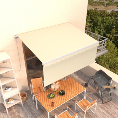 Toldo retráctil manual con persiana crema 3,5x2,5 m von , Markisen - Ref: Foro24-3069277, Preis: 426,89 €, Rabatt: %