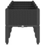 Jardinera con patas PP negro 160x40x42 cm by , Pots and planters - Ref: Foro24-367903, Price: 94,28 €, Discount: %